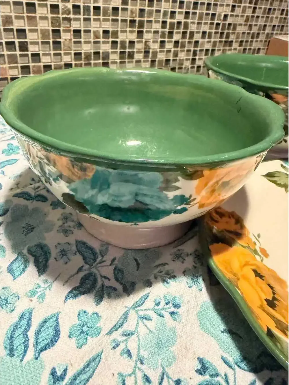 ceramic tableware set in the Rose Shadow pattern by The Pioneer Woman.